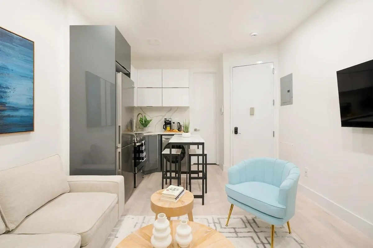 317-2A Sleek Modern 1Br Ues W&D Lägenhet New York